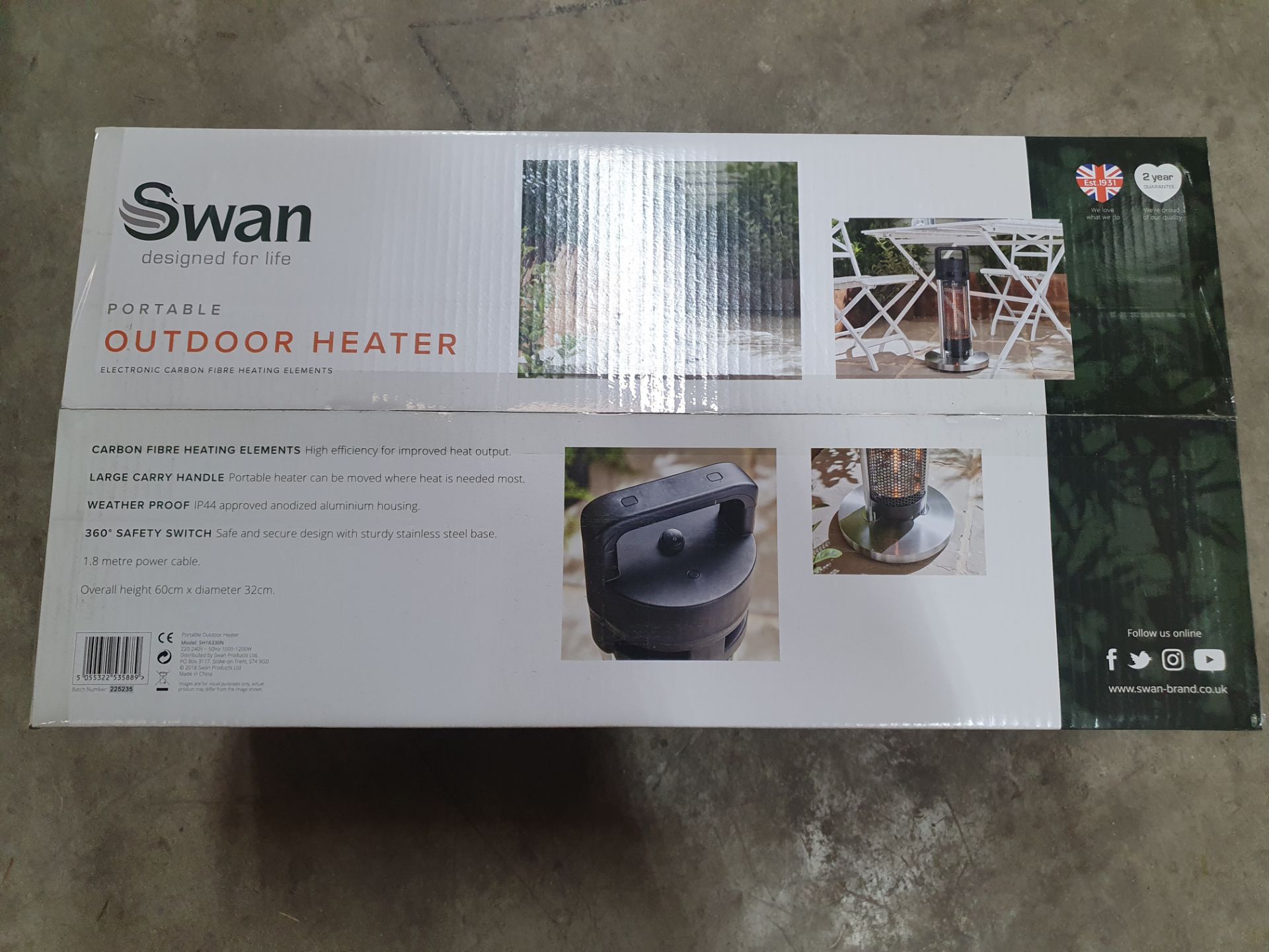 * Swan portable outdoor heater RRP £100 - Image 3 of 3