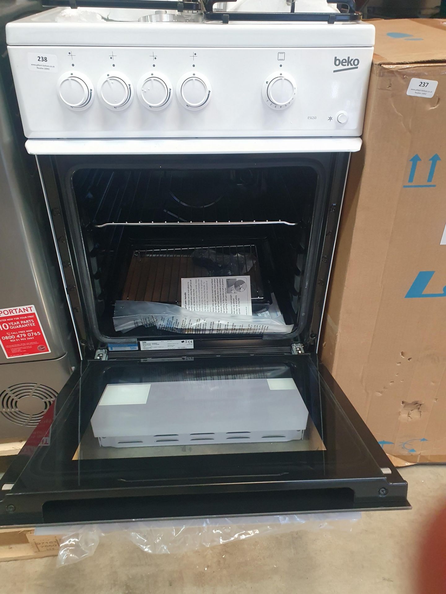 * Beko ESG50W single gas oven cooker RRP £290 - Image 2 of 2