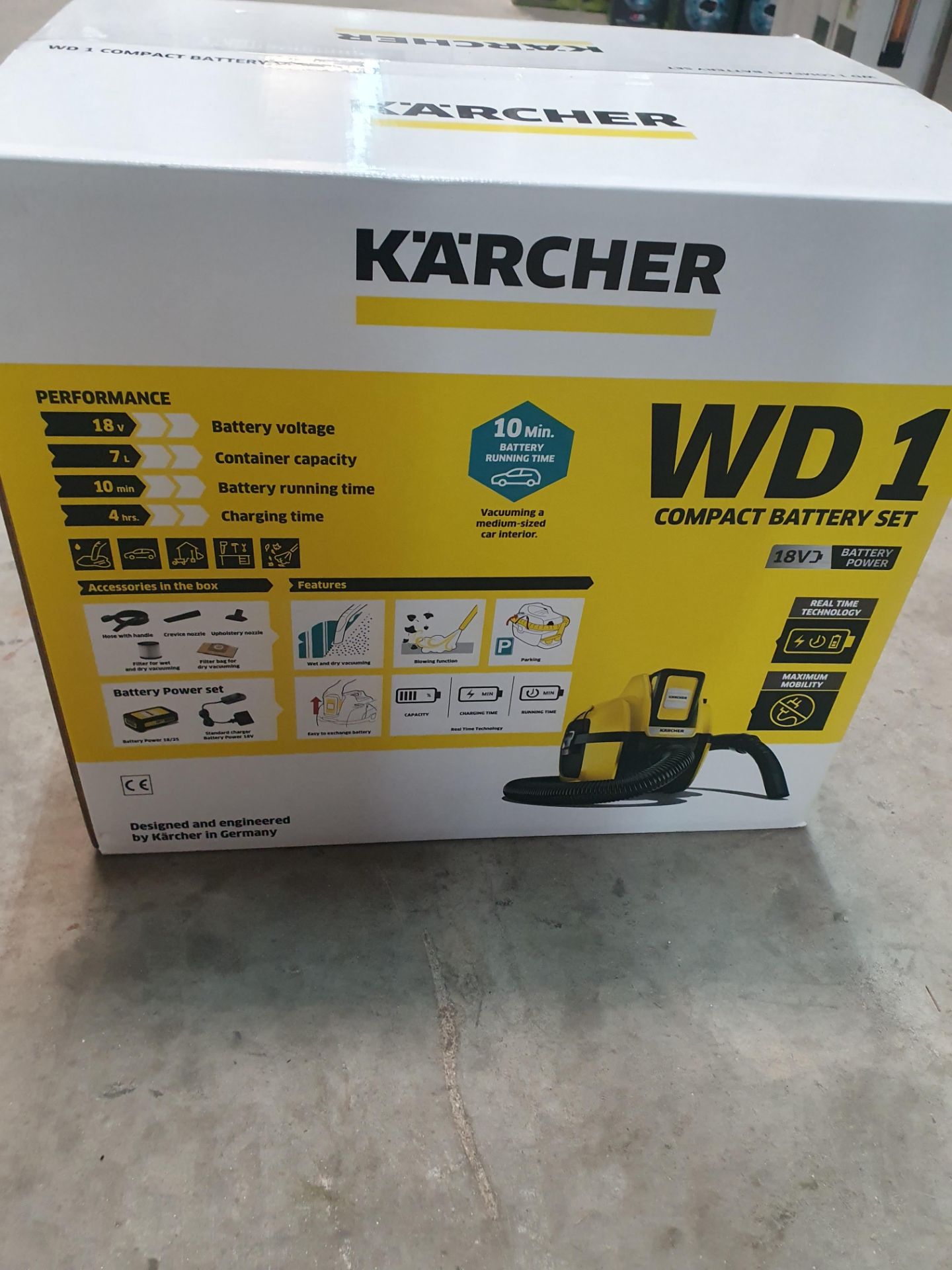 * Karcher WD1 wet & dry vacuum cleaner - compact battery set. RRP £150 - Image 2 of 2