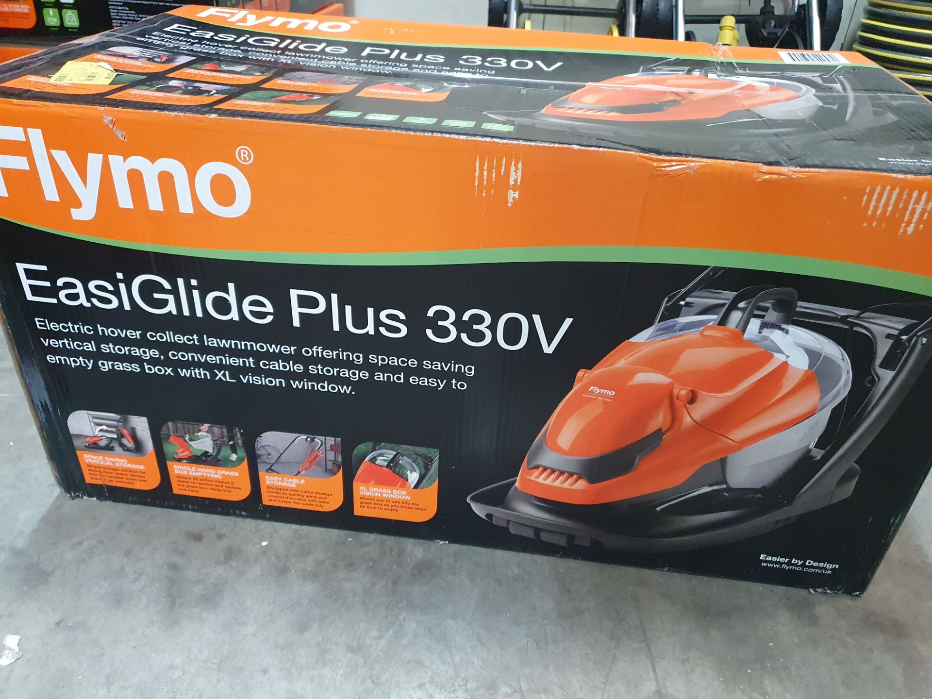 * Flymo EasiGlide Plus 330V electric hover collect lawnmower - Image 3 of 3