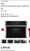 * NEFF built in microwave oven with hot air C1AMG84N0B RRP £899