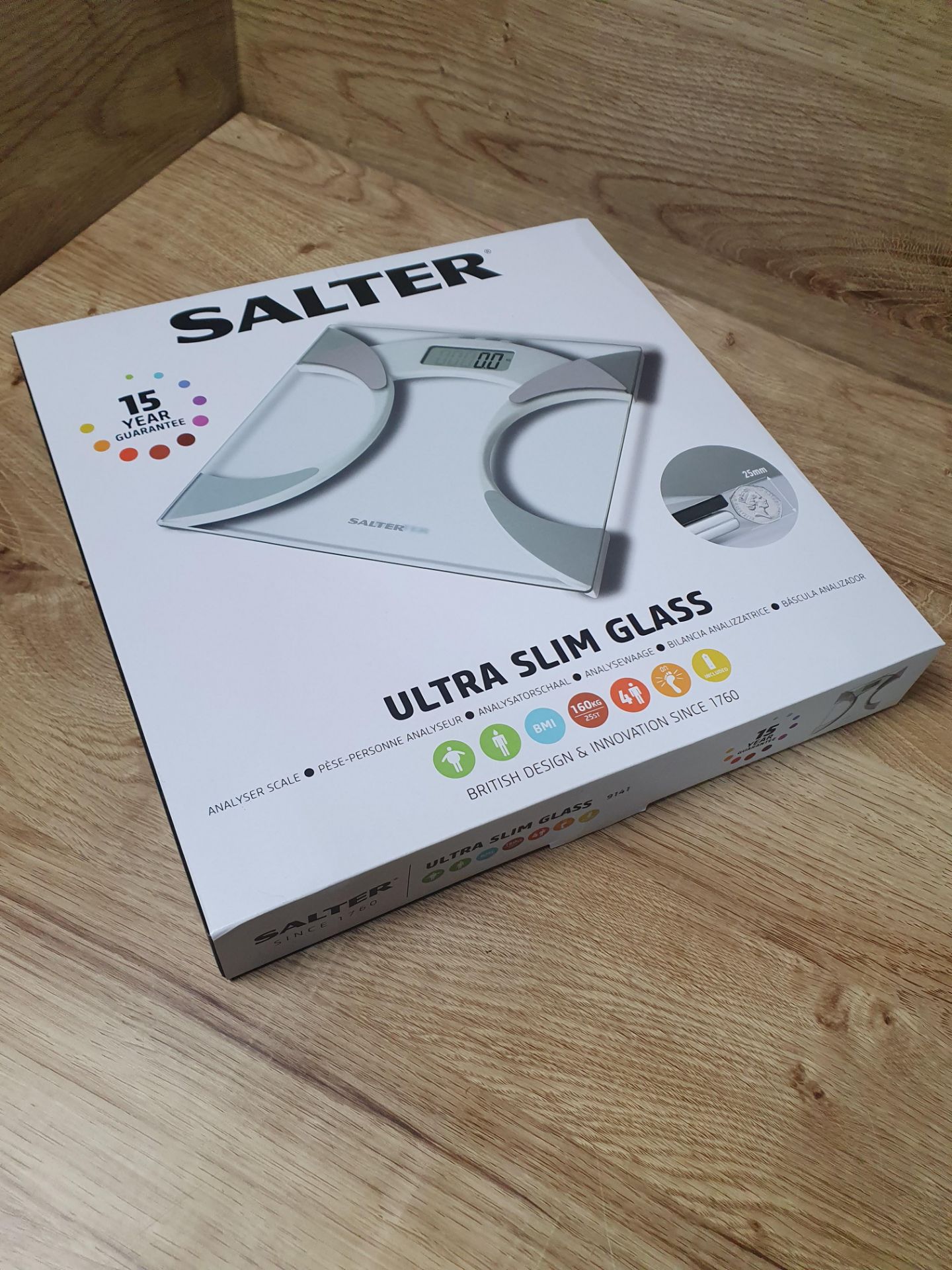 * Salter ultra slim glasss bathroom scales RRP £20