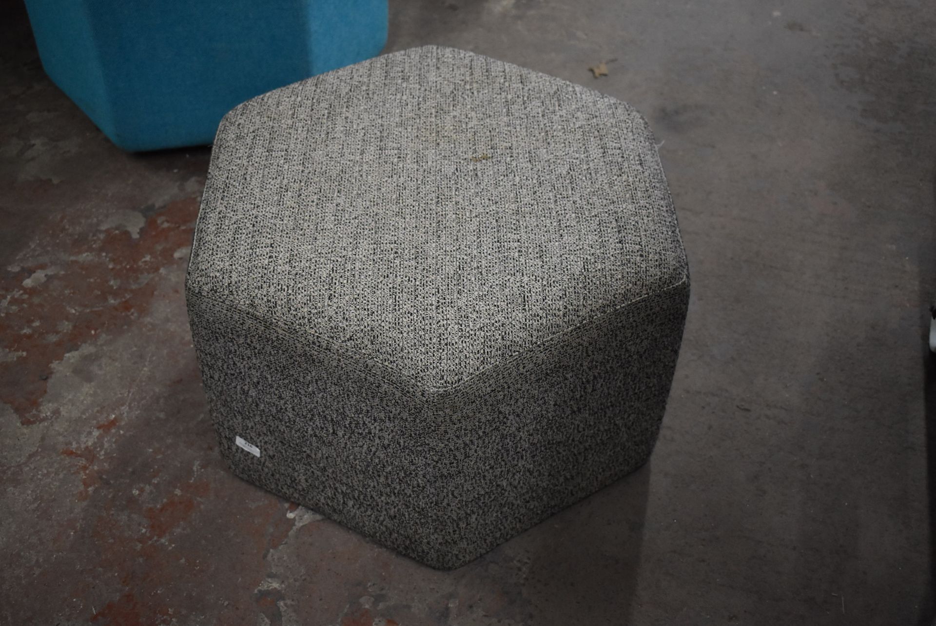 *Five Grey Hexagon Pouffes