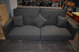 *Grey Two Seat Sofa Bed with Detachable Sides and
