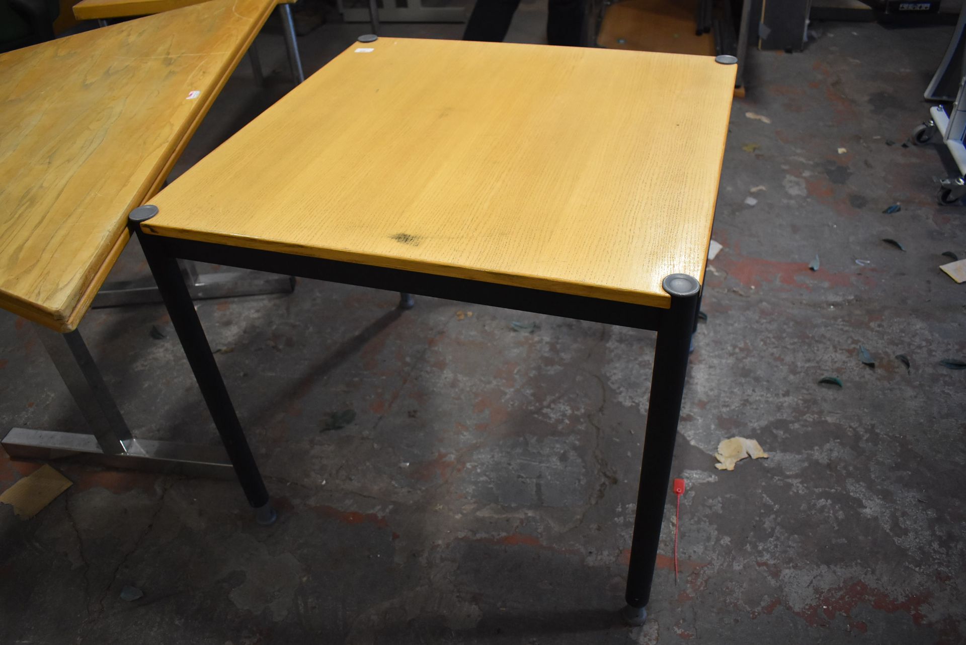 Two Oblong Tables 80x100cm and 80cm Square Tables - Image 2 of 3