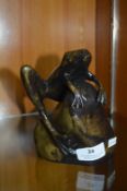 Bronze Frog Sculpture (unsigned)