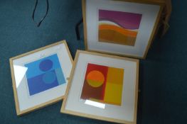 Three Framed Abstract Prints