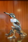 Pottery Kingfisher by Royal Belvedere of Vienna