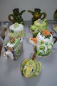 Seven Frog Novelty Teapots