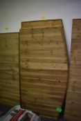 *Two Shaped Vertical Featheredge Fence Panels 3ft x (one ~5.5ft, one 6ft)