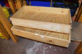 Two Wooden Storage Drawers ~700mm long