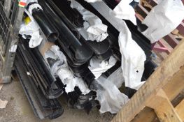 *Quantity of Assorted Black Half Round Guttering (