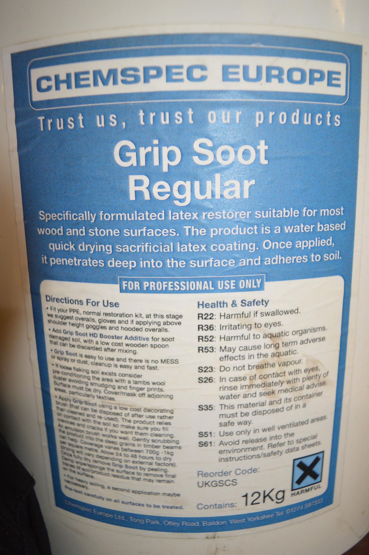 12kg of Grip Soot Regular