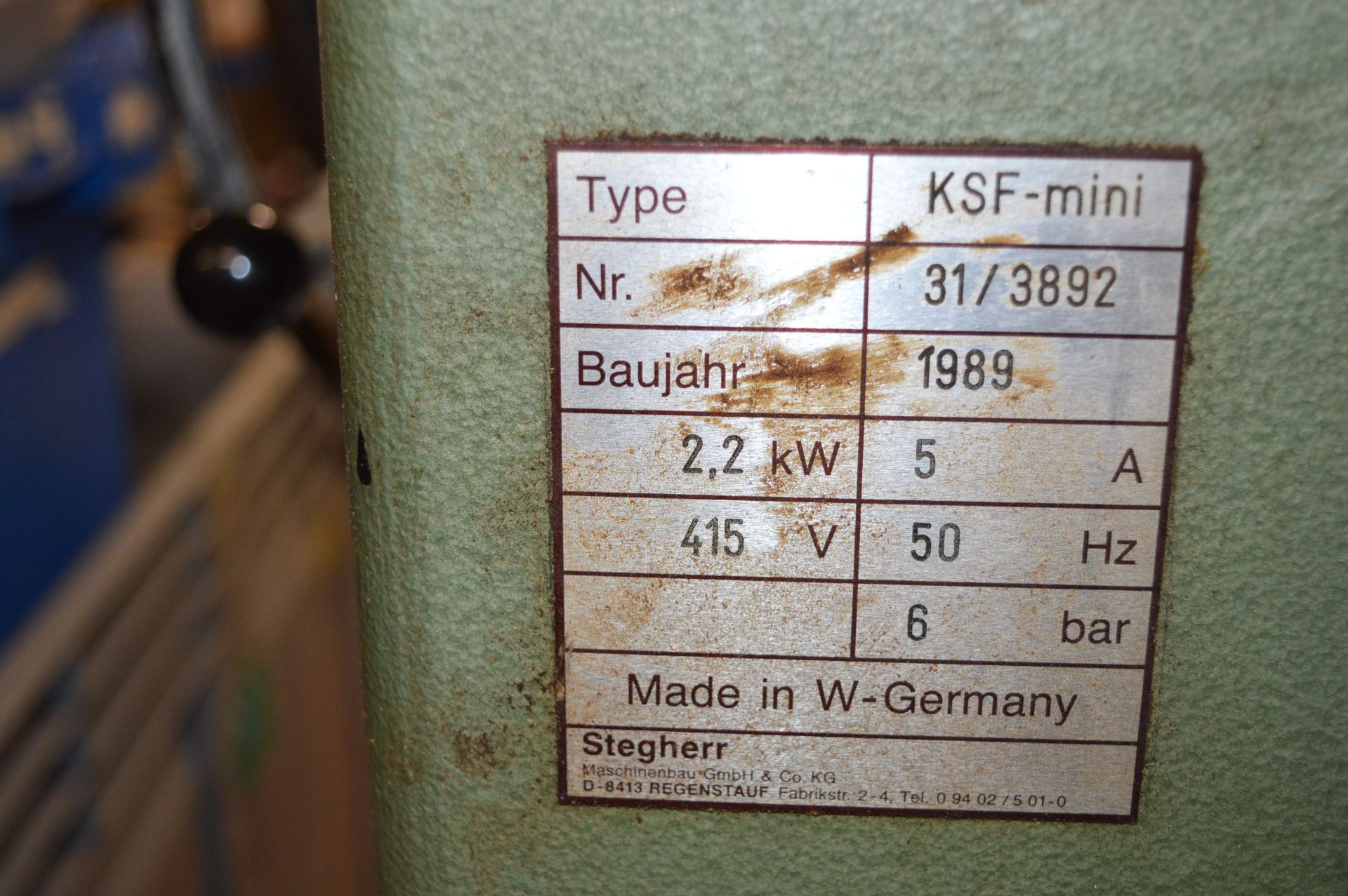 Steghrr KSF-Mini Cross Joint Milling Machine 415v - Image 2 of 3