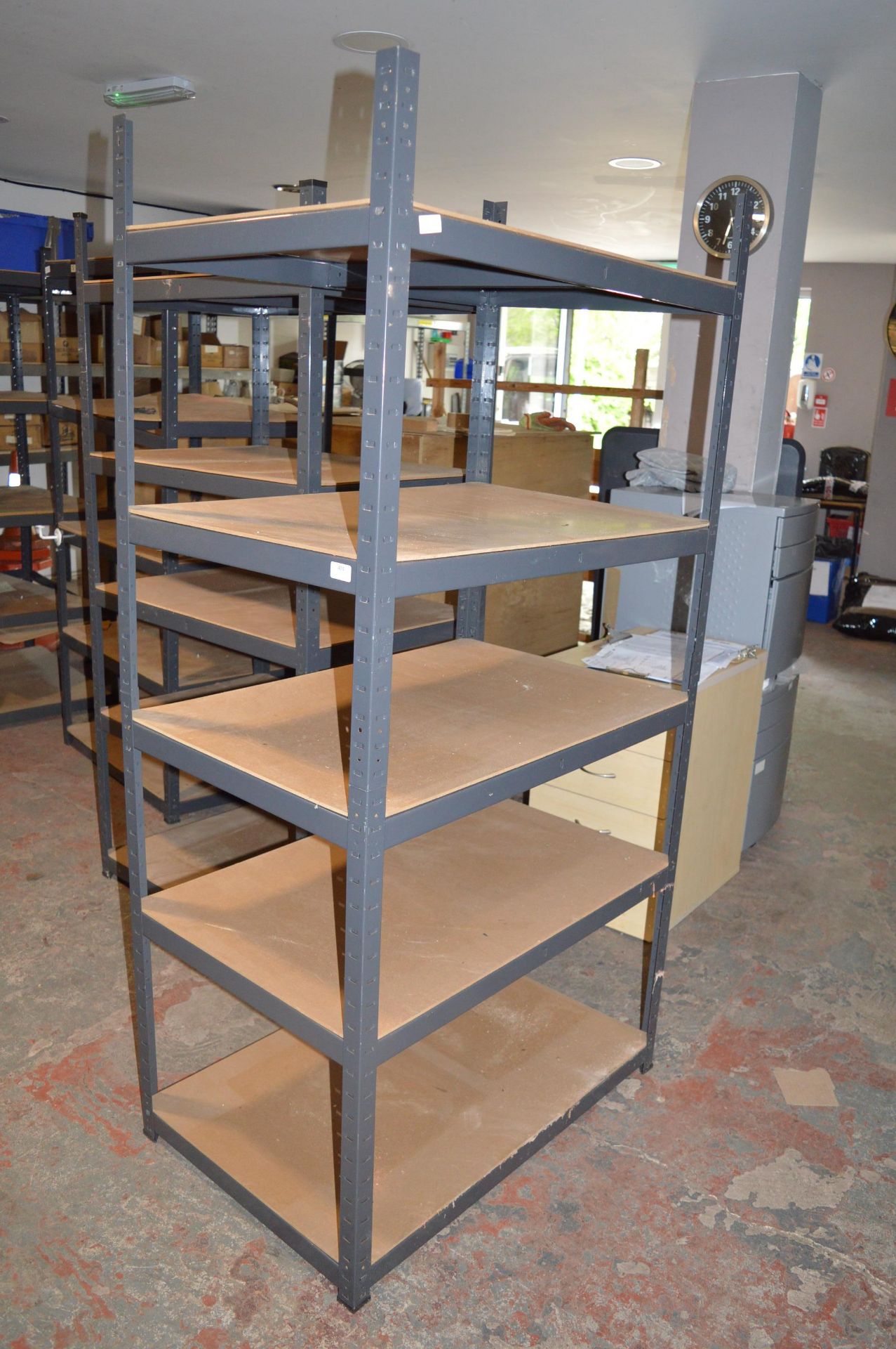 Four Five Shelf Racks 6ft tall 90x60cm and a Quant