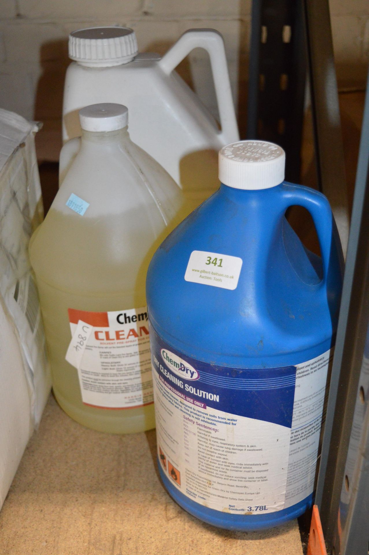 Three Part Bottles of Dry Cleaning Solution