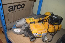 Dewalt DC410 Wireless Grinder with Two Chargers and Batteries