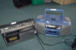 Two Portable Cassette Radios