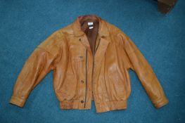 Vintage Gent's Tan Leather Jacket