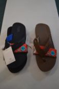 *Two Pairs of Flojos Gent's Flipflops Size: 11