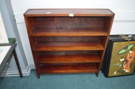 Vintage Pine Four Shelf Open Front Bookcase