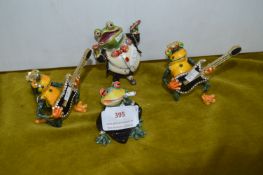 Frog Chorus Enameled Trinket Box