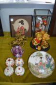 Japanese & Chinese Decorative Items, Dolls, Lions,