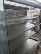 *Refridgerated glass dispay chiller unit designed to be built into counter with lights and night