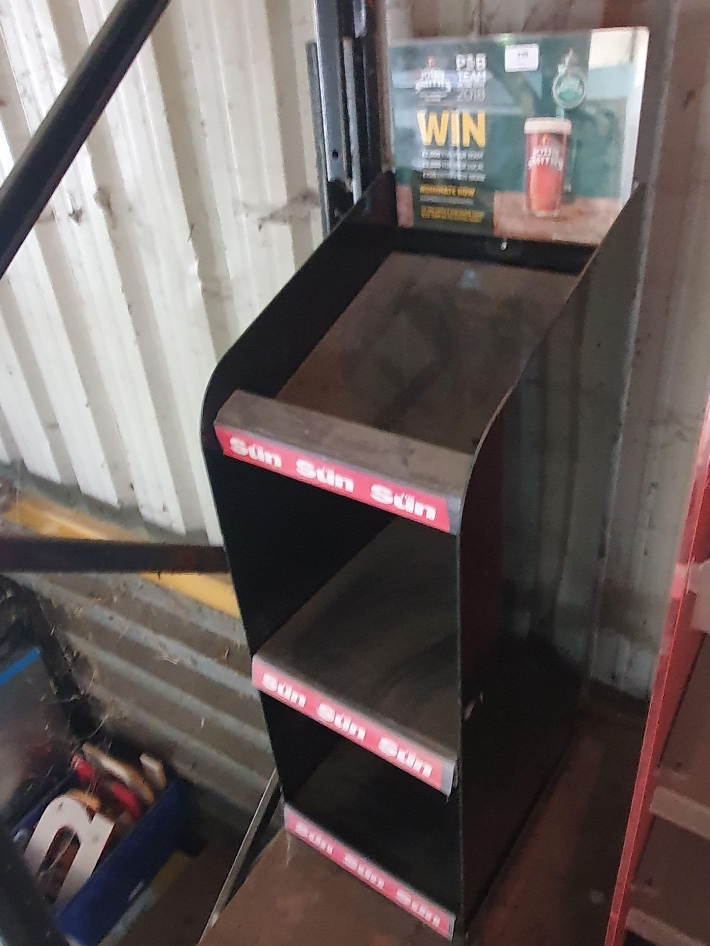 *small 3 tier newspaper stand 330w x 450d x 1000h