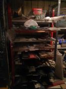 *contents of racking; acrylic rises, metal wire risers, metal kick plates. 300+ items