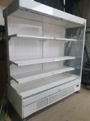 *Capital cooking integral multideck, light, night blind, 6 shelves. Needs a double glazed unit -