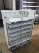 *lockable vape display unit with sliding drawers. 990w x 400d x 1140h