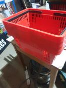*4 x new red shopping baskets