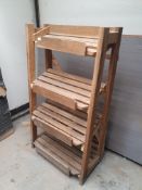 *Solid oak bespoke slatted bread stand with adjustable shelves. 750w x 520d x 1340h