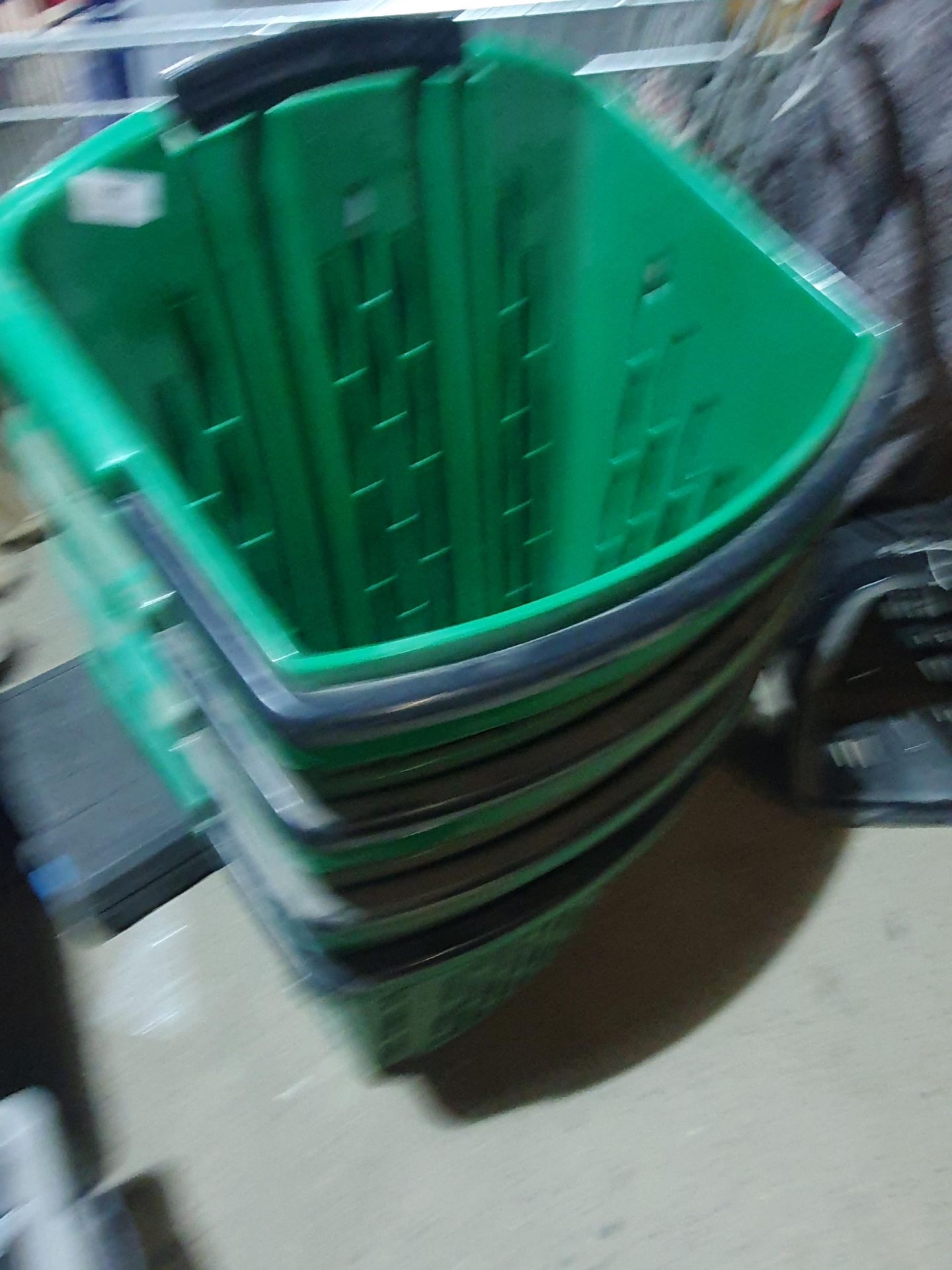 *4 x new green trolly roller shopping baskets - Image 2 of 2