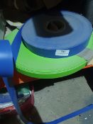 *roll of green and blue edging strip