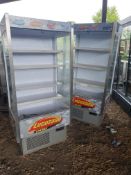 *2 x multideck display chillers with night blinds and lights (one with damaged glass side panel)