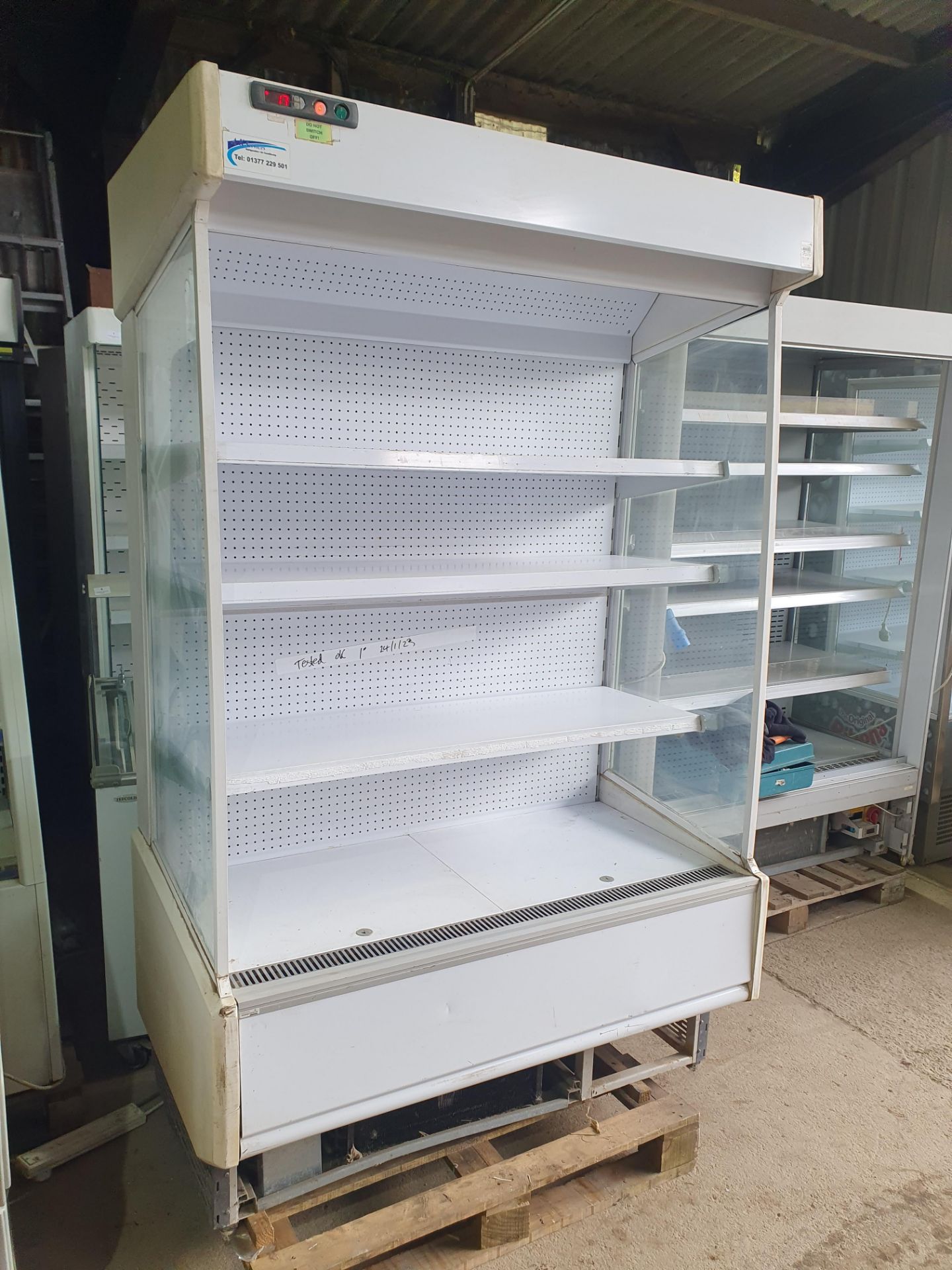 *Fritixa multideck, base and 3 shelves, tested working. 1300w x 760d x 2020h