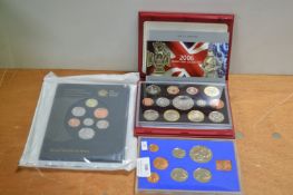 Three UK Proof Uncirculated Coin Sets