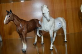 Two Horse Figures Including One by Beswick (AF)