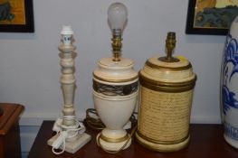 Three Table Lamp Bases