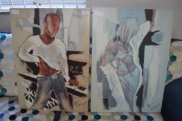 Two Canvas Wall Art Paintings