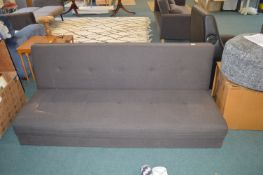 Grey Drop Back Sofa Bed with Storage (missing legs & bolts)