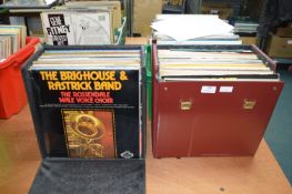 Two Record Cases Containing 12" LP Records