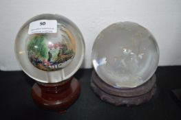 Two Eastern Glass Decorative Bowls