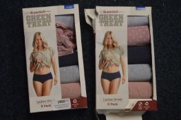 *Two 5pk of Green Treat Ladies Briefs Size: L