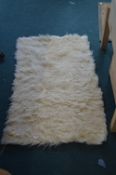 Small Deep Pile Cream Rug