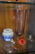 Glass Vases and Paperweights by Caithness etc.