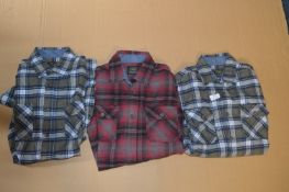 *Three Jachs Plaid Flannel Shirts Size: M
