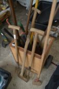 Tea Chest Containing Vintage Garden Tools